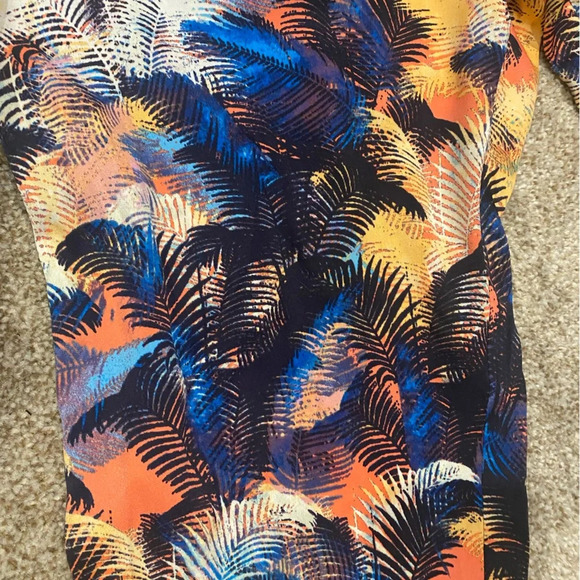RACHEL Rachel Roy Multicolor Palm Trees Tropical Tie Elastic Waist Pants Sz XS - Picture 5 of 8